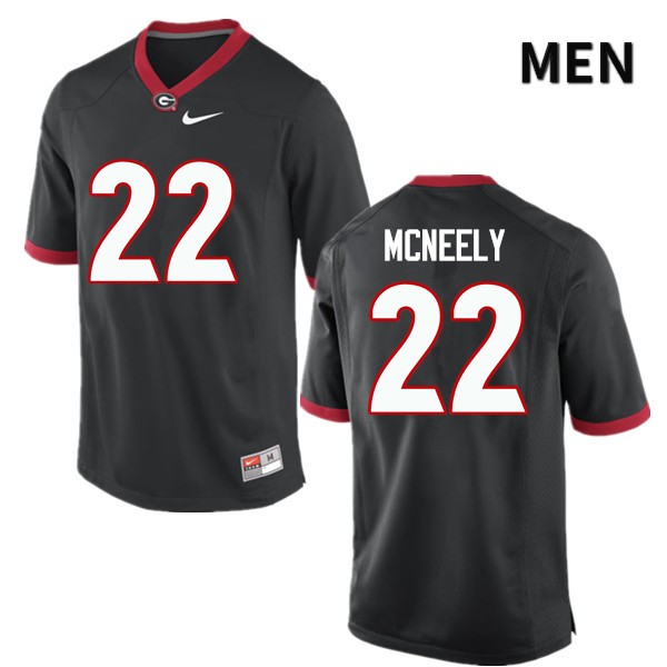 Georgia Bulldogs Men's Avery McNeely #22 Black Stitched College UGA Football Jersey 23ZE013JU